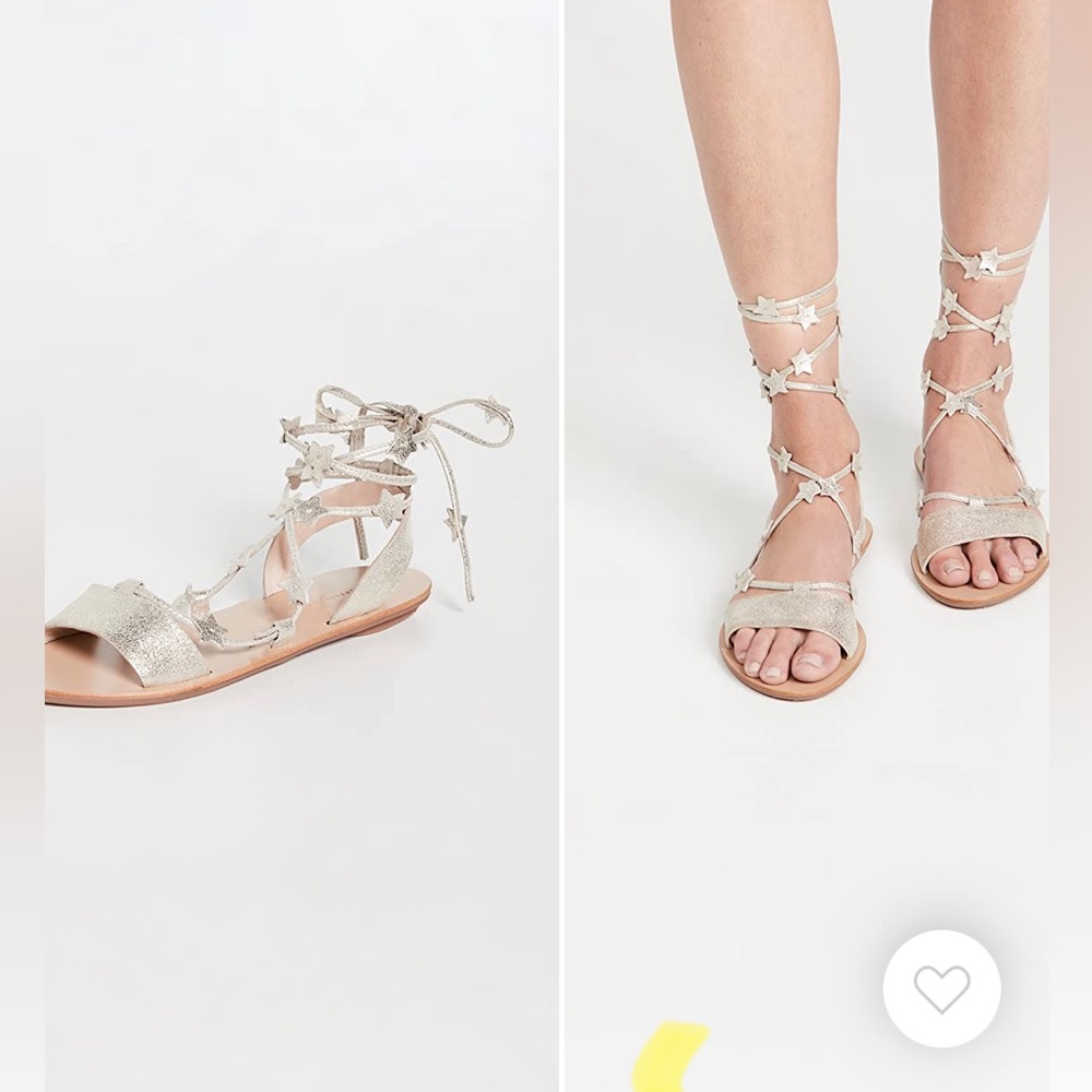 Silver gold ankle strap sandals - Loeffler Randall